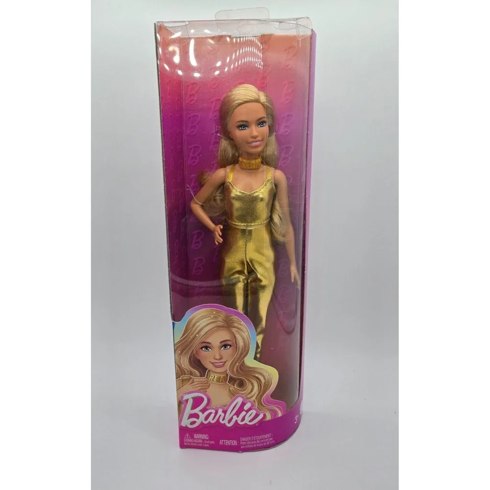NEW Mattel Barbie Doll Gold Glamour Outfit Blonde NIP